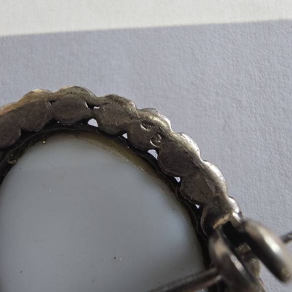 Antique Marcasite Brooch Sterling Silver - Picture 5 of 9